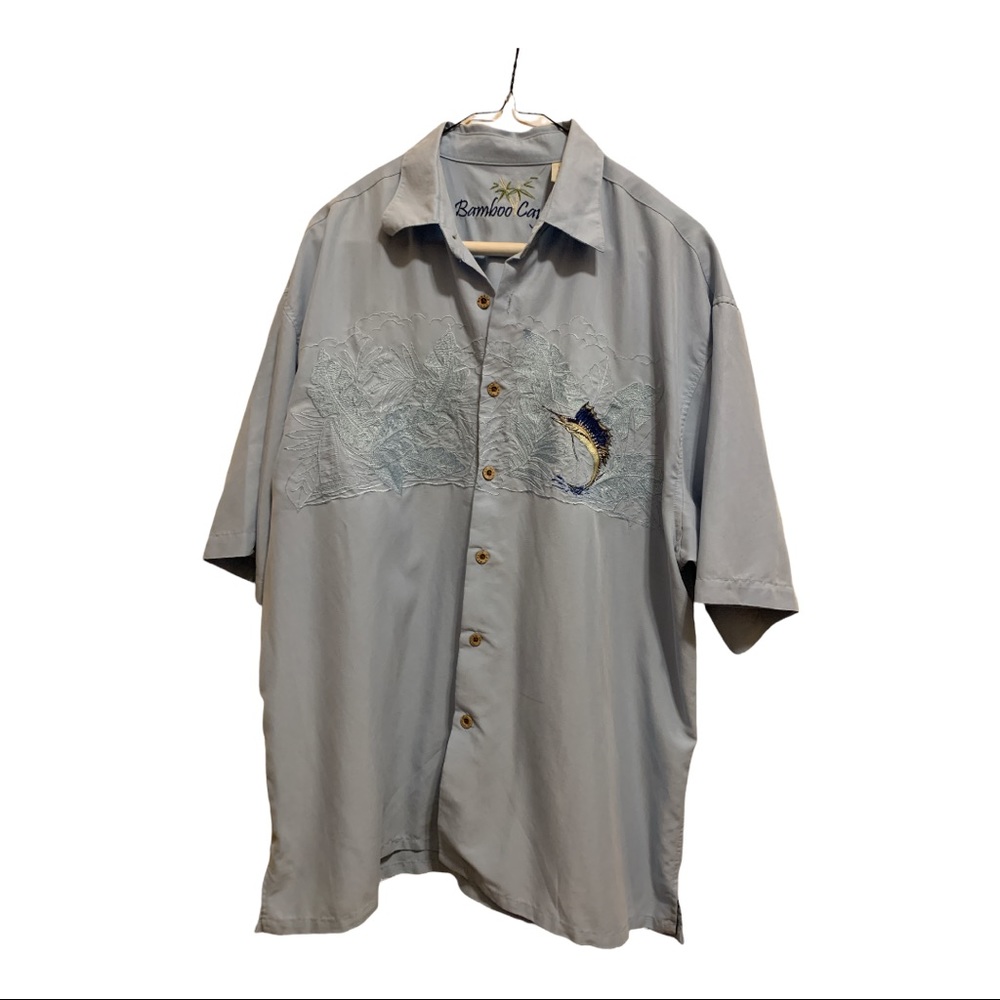 Bamboo Cay soft blue shirt Sz L